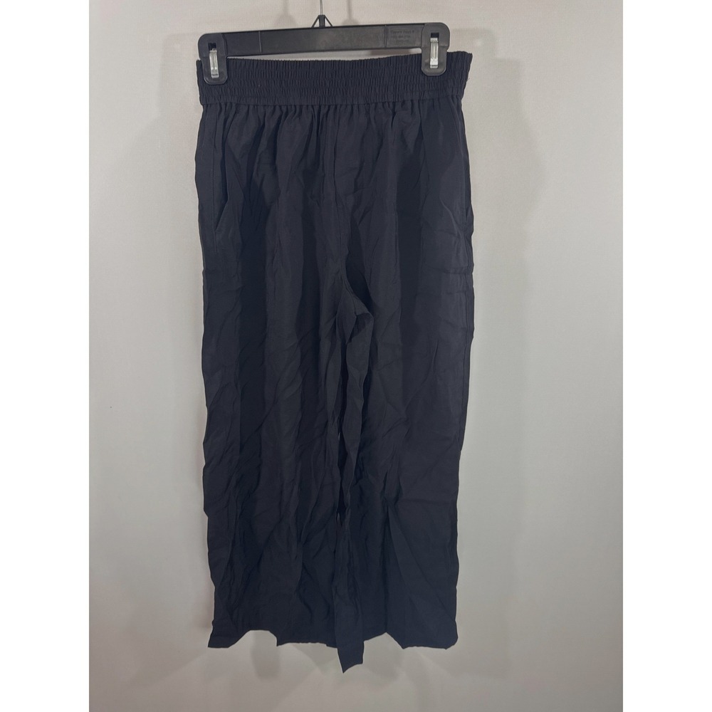Madewell Black Wide Leg Pull On Smocked Pants XSP NWT Coastal Boho Lagen Look